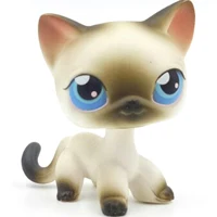 5 pet shop lps лпс пет шоп игрушки кошка немного короткие волосы стоял серый#5#391 черный#336 старые оригинальные игрушки котенок детей Рождество подарок коллекция - Цвет: 5