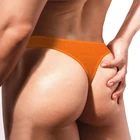 Трусы-танга мужские с Т-образной спинкой, пикантное нижнее белье для геев, бикини, хлопковые стринги, Трусы-танга