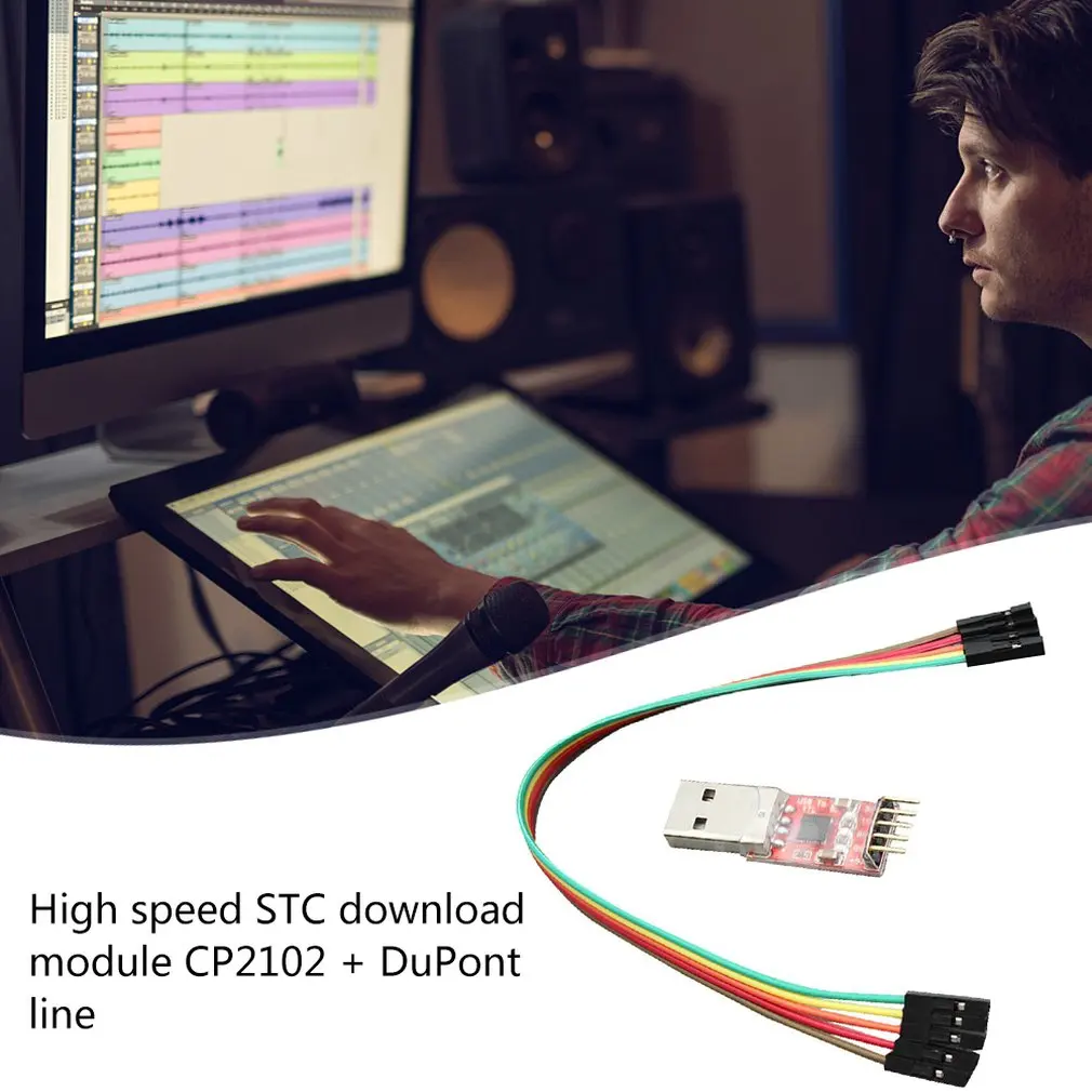 Usb 2 0 к Ttl Uart 5Pin модуль последовательный преобразователь Cp2102 Stc Prgmr Бесплатный