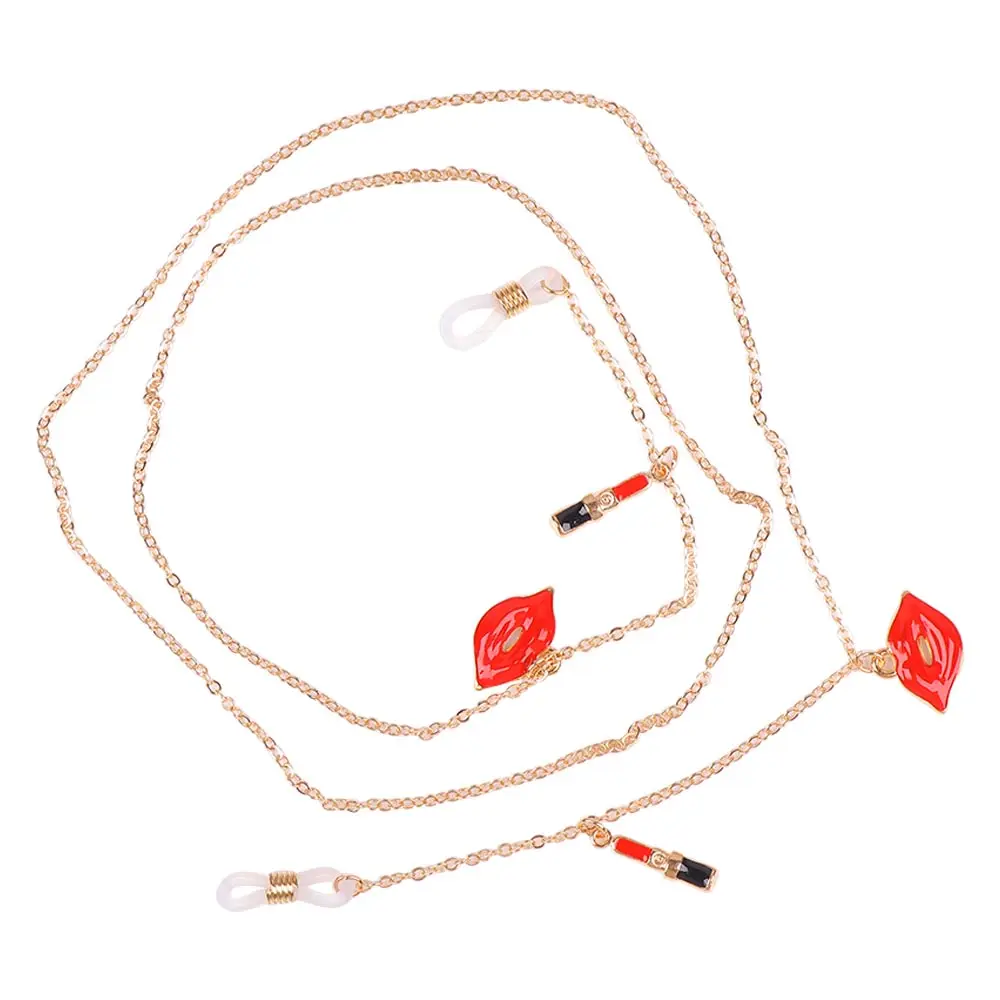 Цепочка для очков держатель солнцезащитных в форме губ помады шейный ремешок