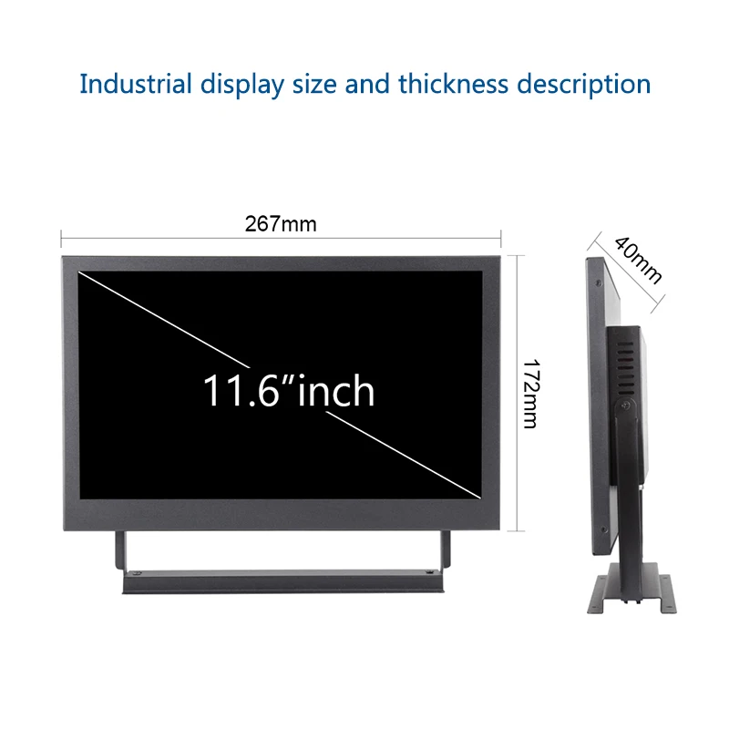 13,3/15,6 ''1366x768 портативный компьютерный монитор ПК HDMI PS3 PS4 Xbox360 HD ips lcd 10,1/11,6 дюймов монитор дисплея для камеры - Цвет: 11.6 inch