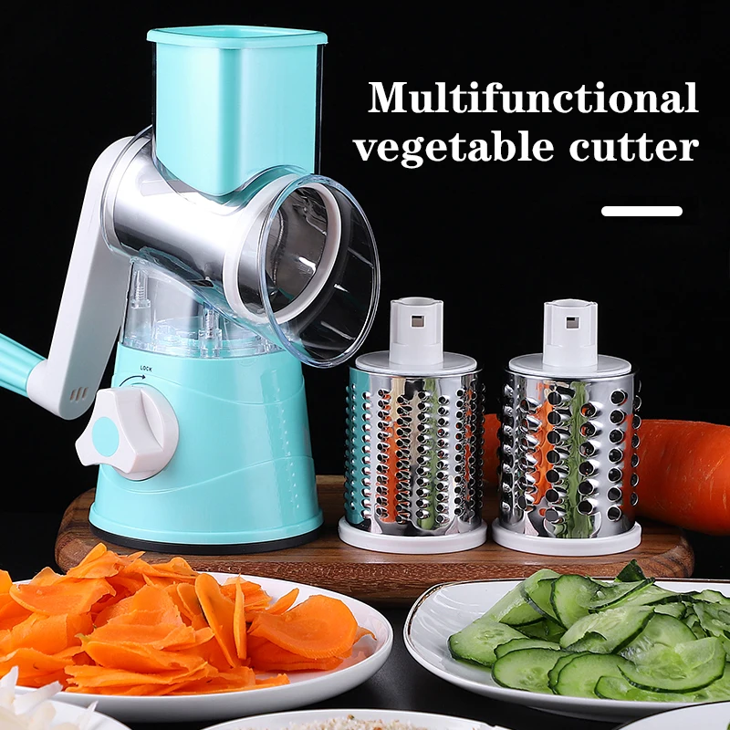 3 In1Manual Vegetable Cutter Slicer Multifunctional Round Mandoline Potato Cheese Kitchen Gadgets Accessories | Дом и сад