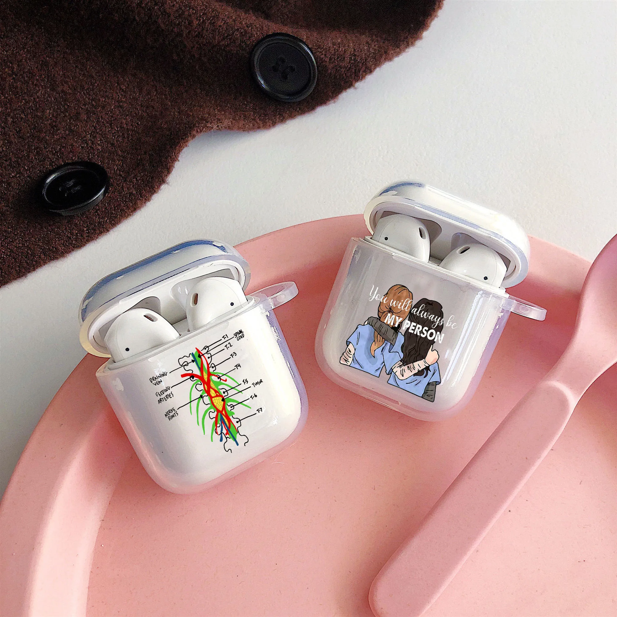 Greys Anatomy You're My Person Clear Soft silicone TPU Wireless Earphone Accessories For Airpods 1 2 Pro 3 Cover Protective case