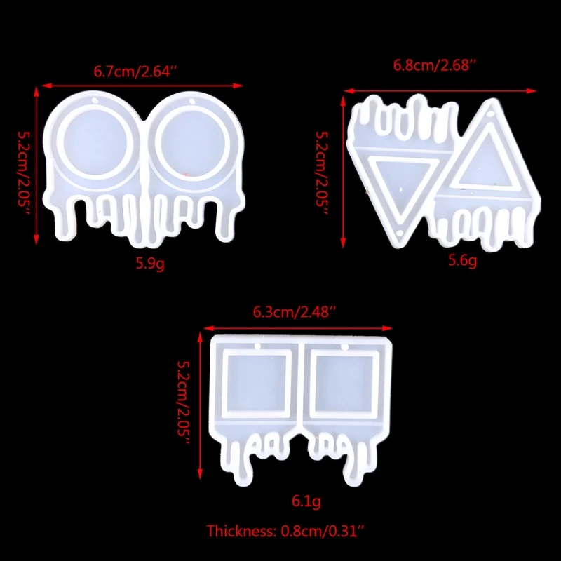 1 шт. формы для украшений из эпоксидной смолы полимерная серьга подвесок литья