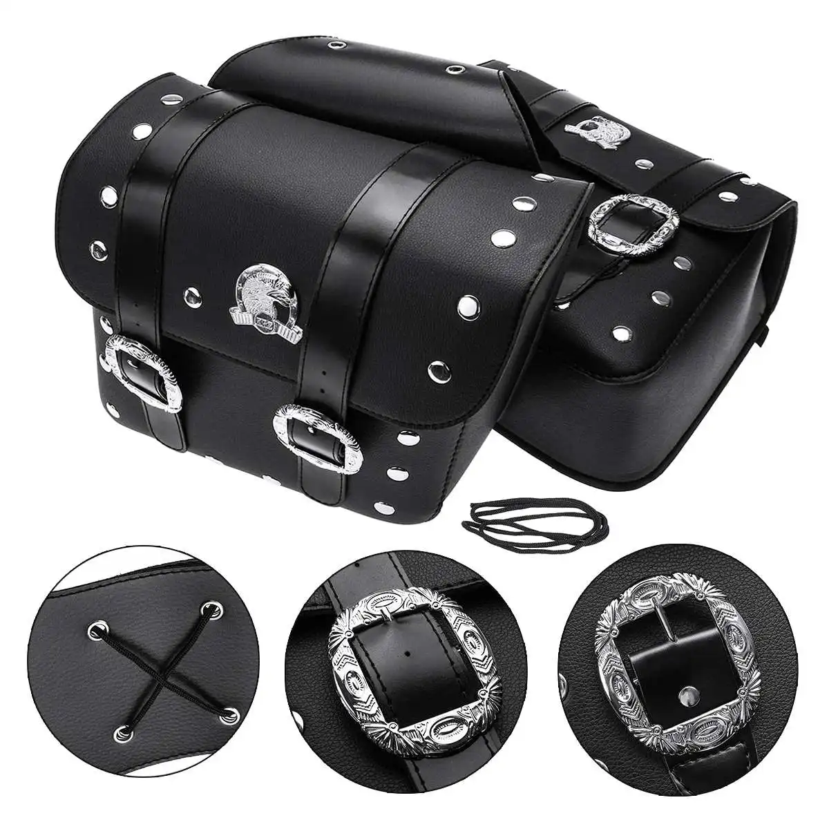 

Пара мотоциклетных сумок, сумка, чемодан, перчатки, Сумки из искусственной кожи, боковой Чехол для инструментов для Triumph/Bonneville для Honda shadow