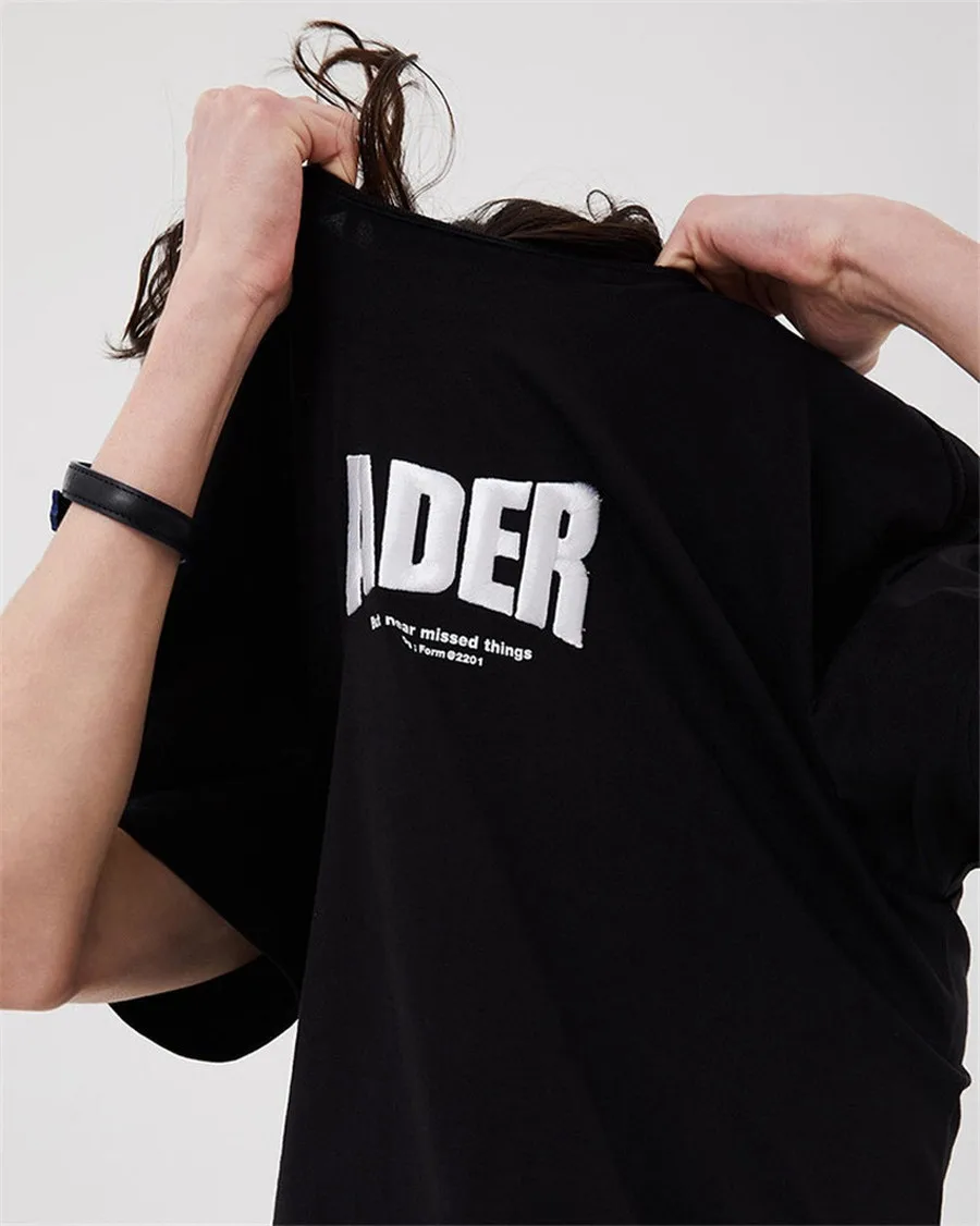 

ADER ERROR 2021ss T-shirt Men Women Unisex 1:1 High Quality Front Ader Embroidered T-shirts Back Adererror Tee Tops