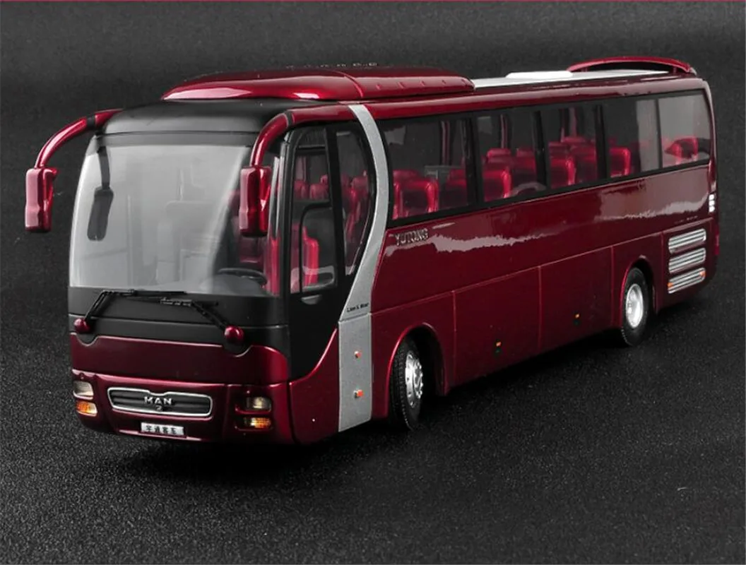 1:42 литая модель автобуса YuTong ZK6120R41 красного цвета детские игрушки подарки