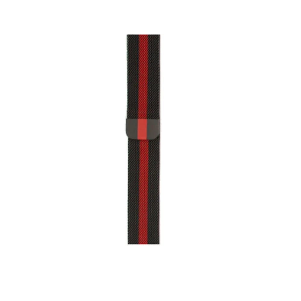 Black Red Для Xiaomi Huami Amazfit GTS браслет Amazfit Bip ремешок для часов Amazfit GTR 42 мм Миланский металлический ремешок из нержавеющей стали 20 мм - Цвет: Black Red
