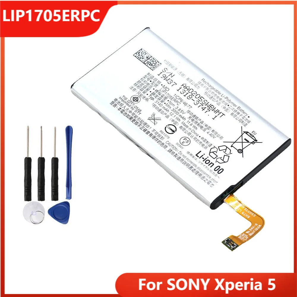 

Оригинальный сменный аккумулятор для телефона LIP1705ERPC для SONY Xperia 5, аккумуляторные батареи 3140 мАч с бесплатными инструментами
