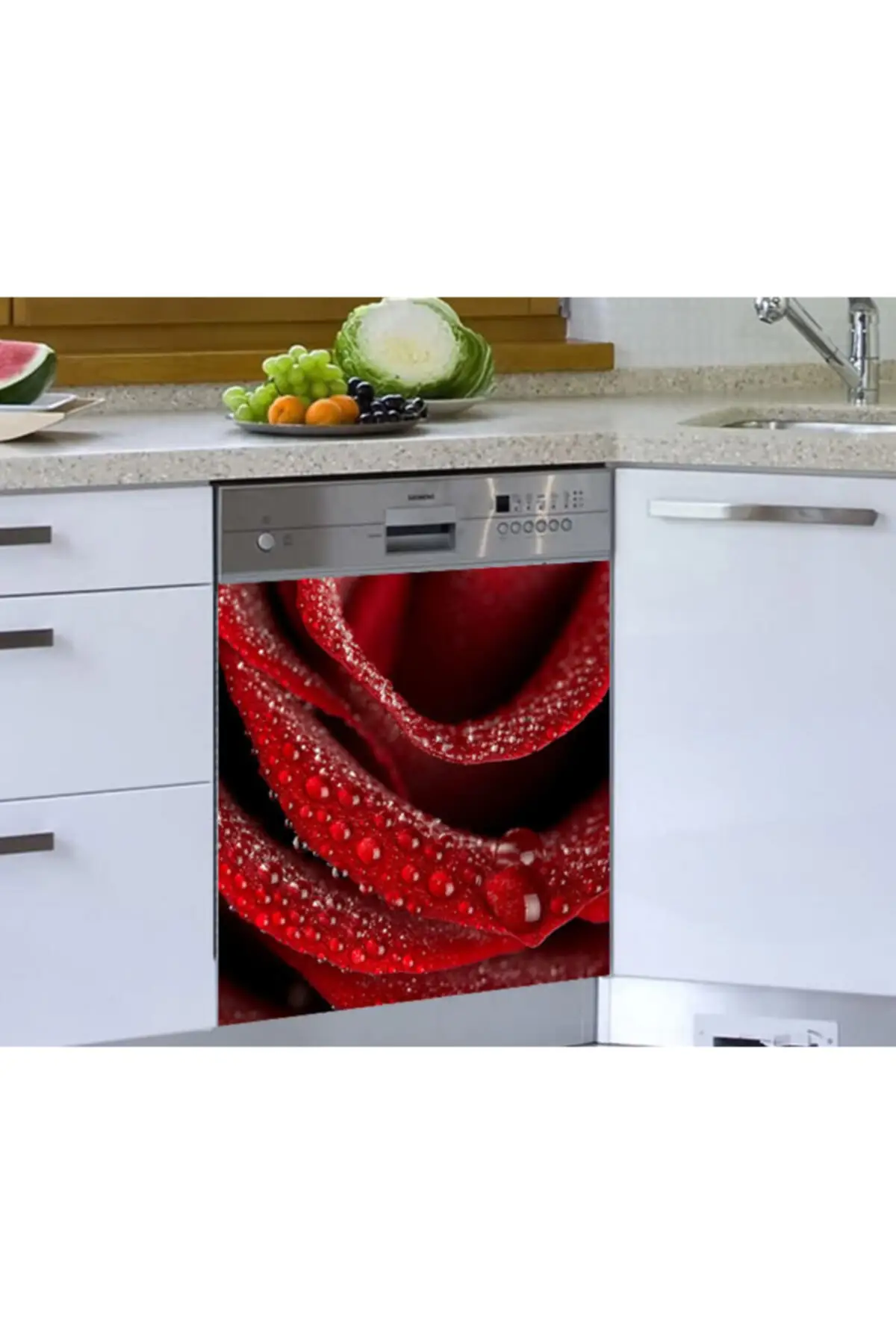 

Red Rose Dish Machine Sticker