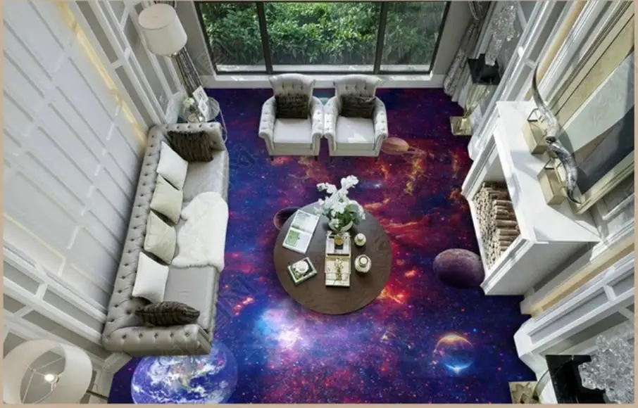 Самоклеящиеся напольные обои на заказ Настенная Наклейка с изображением