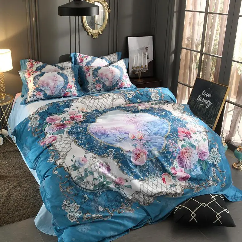 Роскошный комплект постельного белья с 3D рисунком Комплект большого размера из
