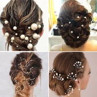 1000 30pcs simulate pearl flower crystal hairpins elegant bridal bridesmaid hair clips barrettes hair accessories wholesale