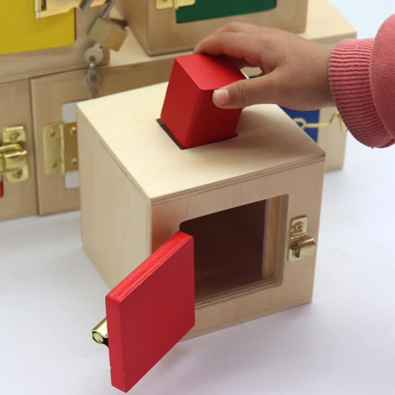 

Lock Box Kids Children Educational Training Toys- Wooden Sensory Toy