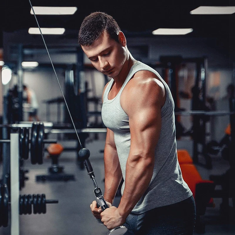 

1 Pcs Cable Machine Handle Attachments, Weight Lifting Workout & 1 Pcs DIY Home Gym LAT Pulldown Bar Attachment