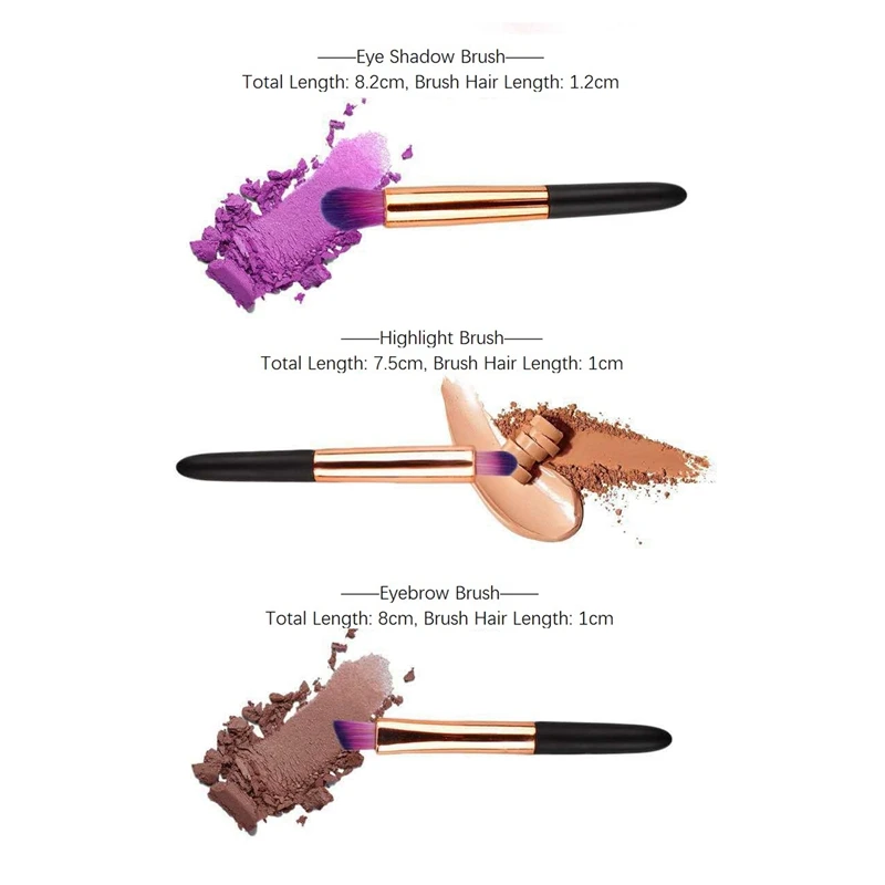 

Mini Makeup Brush Set 5 Dwarfs Makeup Brush Portable Makeup Brush Short Makeup Brush