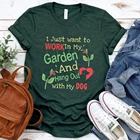 Я просто хочу работать в моем саду, забавные женские футболки в стиле Харадзюку, летняя свободная футболка с круглым вырезом, повседневная женская рубашка, женские футболки