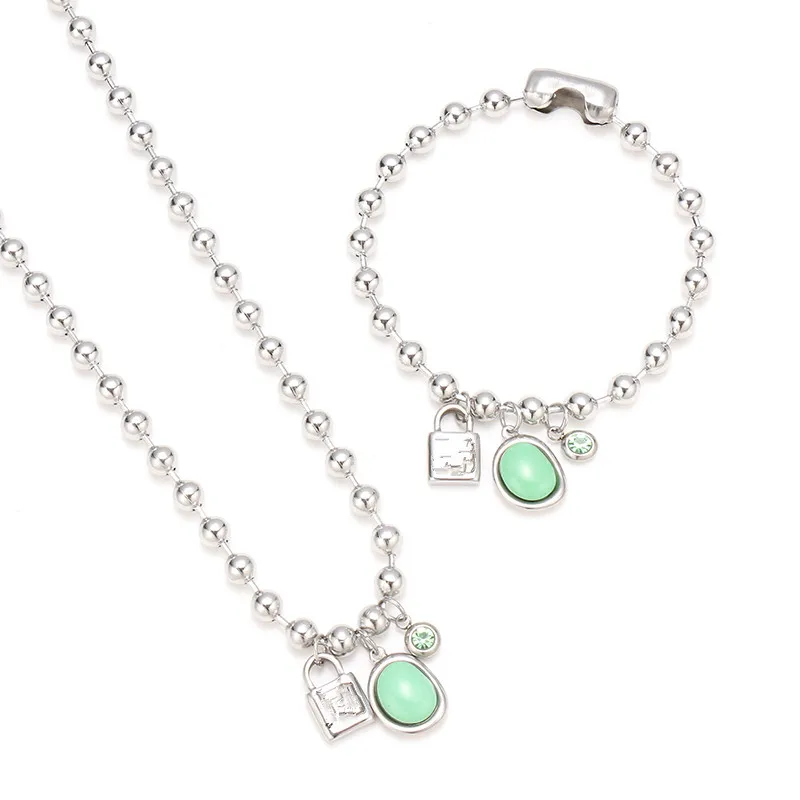 

Ожерелье и вечерние из нержавеющей стали под золото, 6 мм