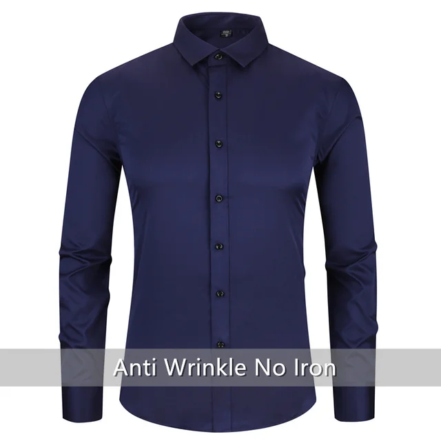 Anti-Wrinkle Elasticity Slim Fit Long Sleeve 3