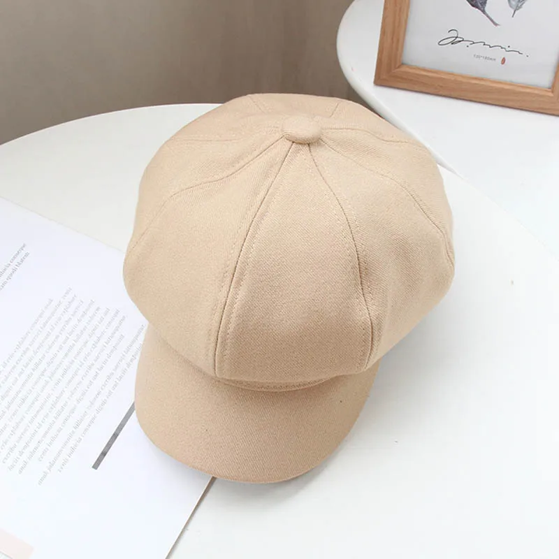 Новинка 2020 осенняя восьмиугольная кепка Fibonacci Женский однотонный берет Ретро