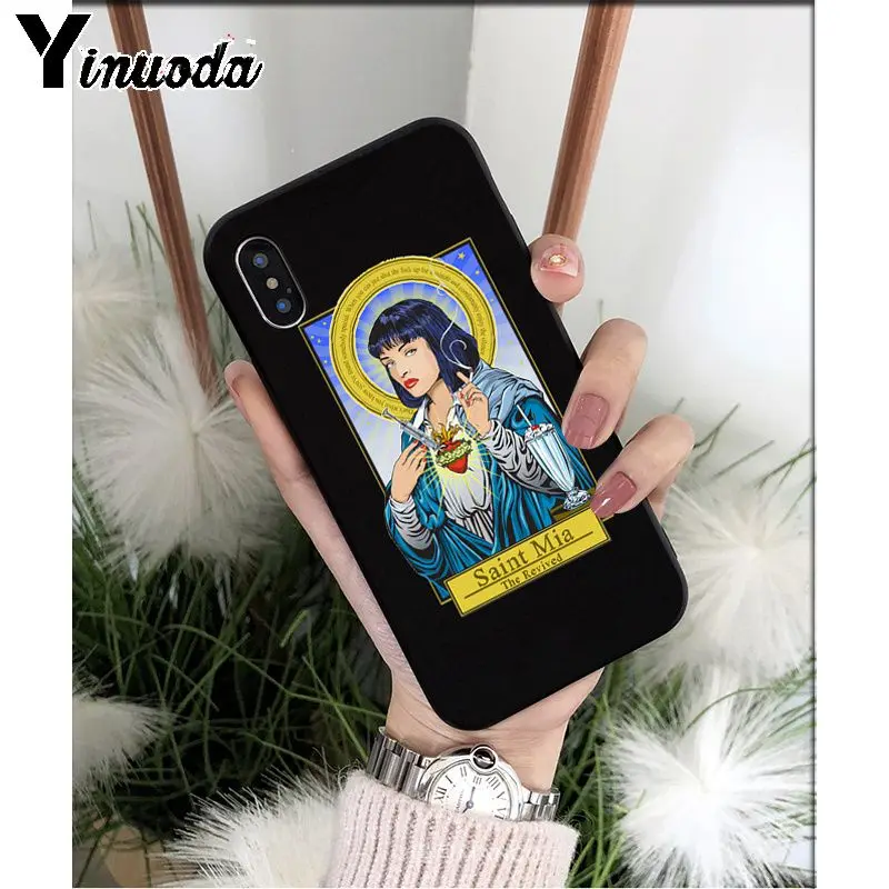 A4 Yinuoda пульпа фантастика ТПУ Мягкий силиконовый чехол для iPhone X XS MAX 6 6S 7 7plus 8 8Plus 5 5S XR - Цвет: A4
