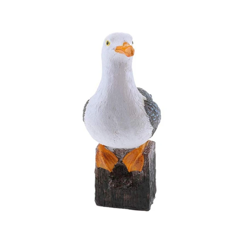 

Realistic Resin Sea Mew Statue Mediterranean Style Desktop Ornament Lifelike Bird Figurine Model Animal Sculpture Decor