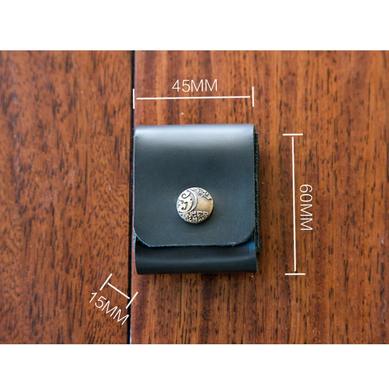 Уютная MO Для мужчин черные кожаные светящиеся чехол керосиновая зажигалка