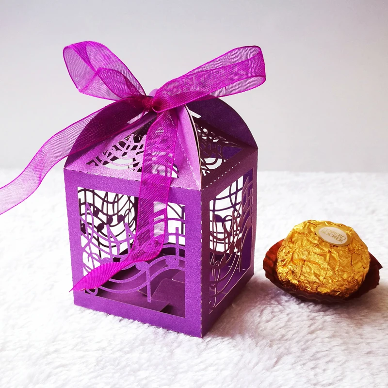 10 шт. коробка конфет Подарочная для шоколада с вырезами музыкальный символ