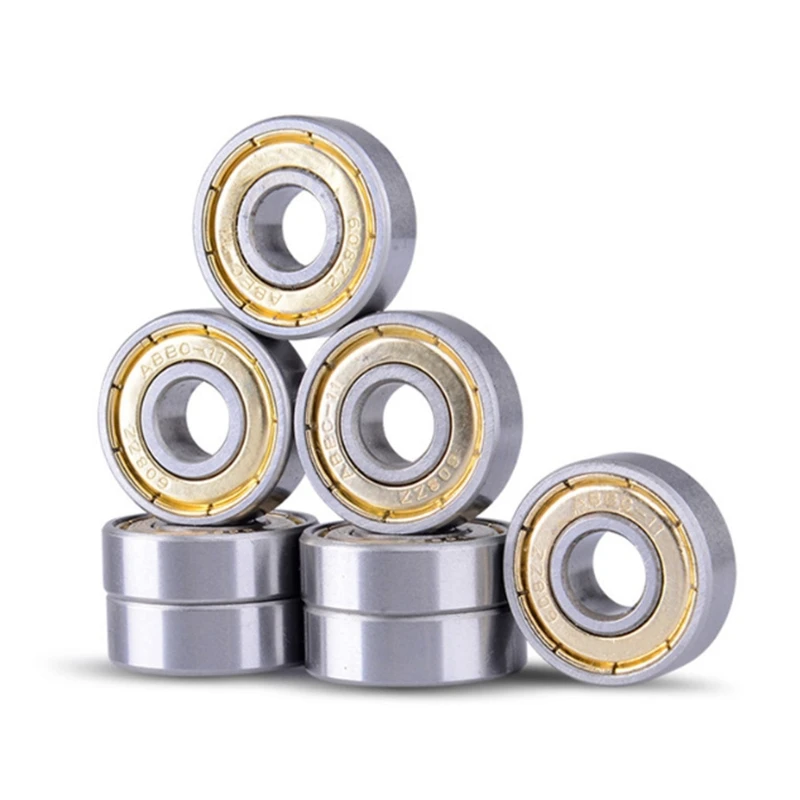 

8Pcs Metal 608 ZZ Silver Bearings, Universal Accessories For High-Performance Roller Skates, Skateboard Wheel Bearings