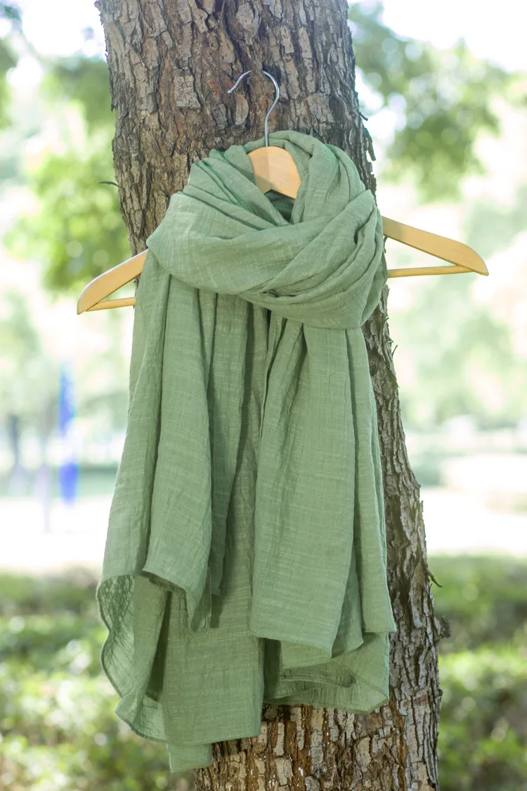 Однотонный хлопковый хиджаб