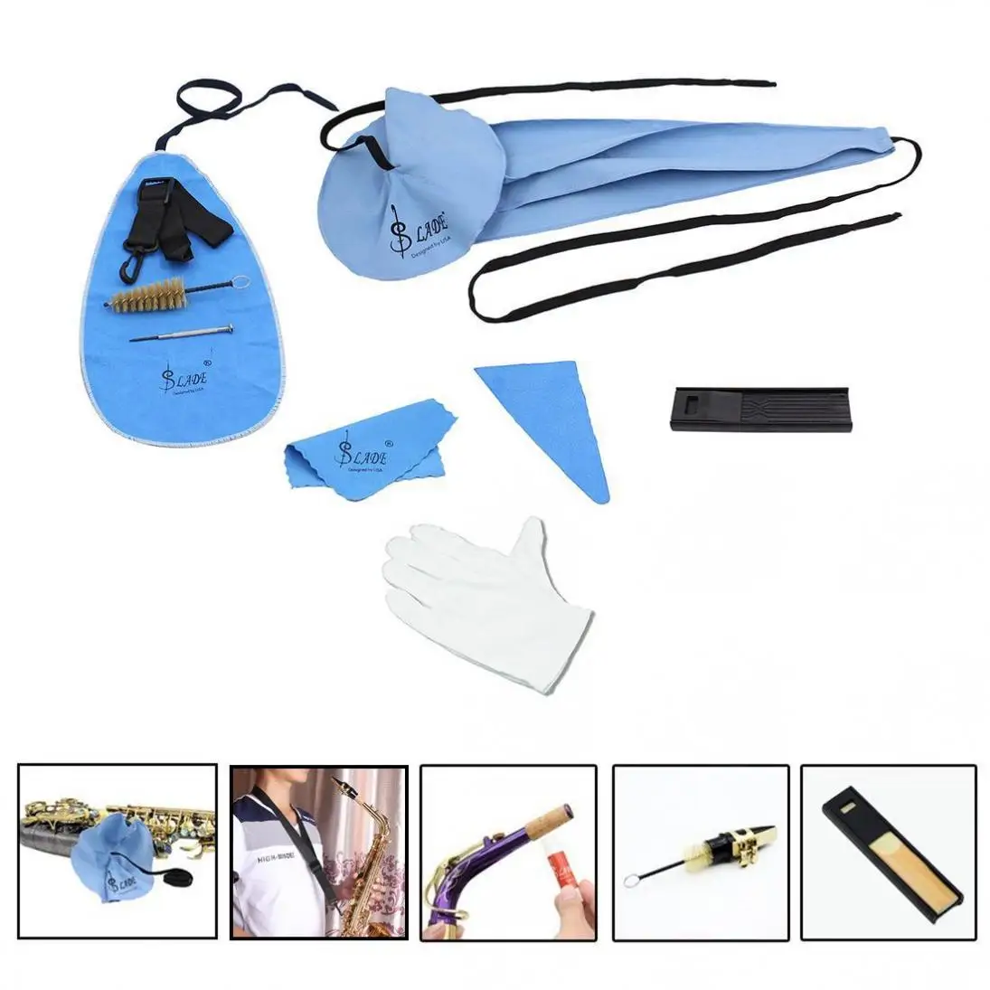 9 шт./компл. саксофон кларнет флейта Инструменты для чистки искусственных