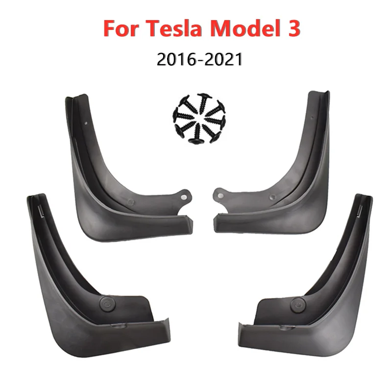 

4Pcs Mud Flaps Mudguards for Tesla Model 3 2016 2017 2018 2019 2020 2021 Set Mudflaps Splash Guards Flap Front Rear Accessories