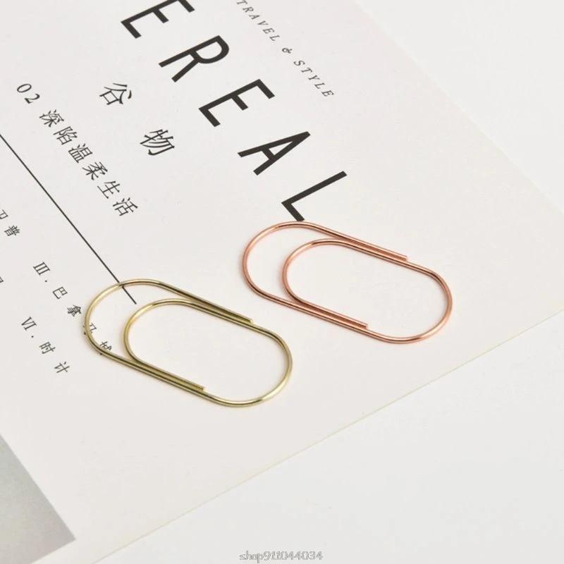 

20pcs 50mm Metal Paper Clips Wide Photo Letter Binder Clip Bookmarks School Supplies Stationery Office Accessories F24 Dropship