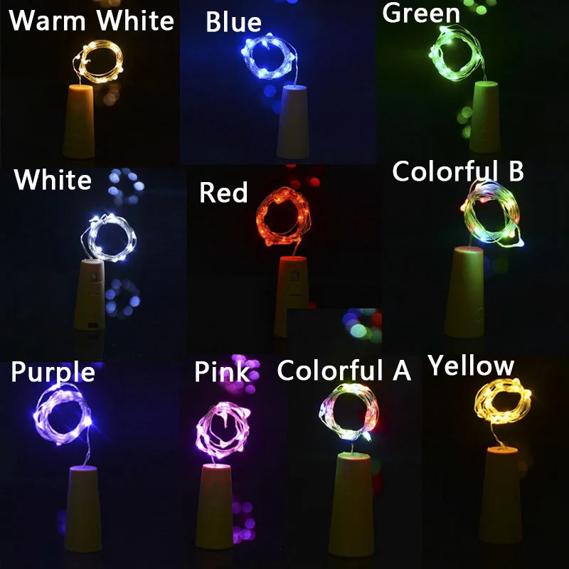 0 75 м 15 светодиодов стеклянных винных гирлянды светодиодные светильник s для