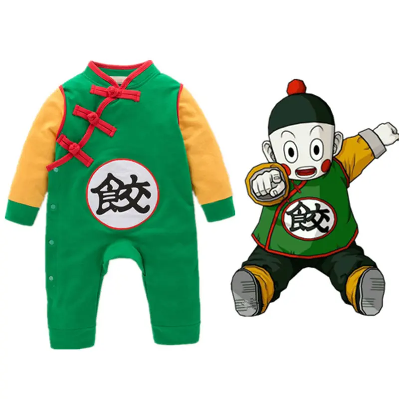 Одежда для новорожденных с рисунком Dragon Ball, Комбинезоны для маленьких мальчиков с рисунком из мультфильма «Сон Гоку», осенний костюм с длинными рукавами для малышей