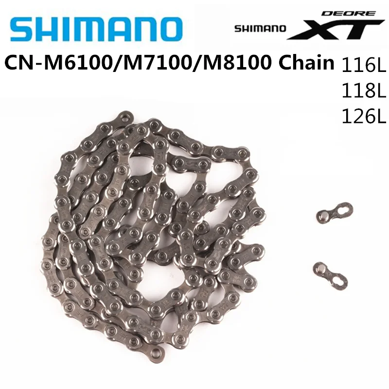 

SHIMANO DEORE XTR CN M9100 XT M8100 SLX M7100 DEORE M6100 Chain 12s MTB Bicycle Chain 116L 124L 126L Bicycle Original Shimano