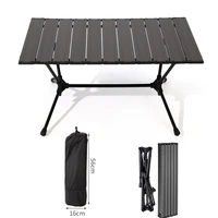 aluminum alloy camping folding table outdoor lightweight picnic bbq table portable beach party desk with carrying bag