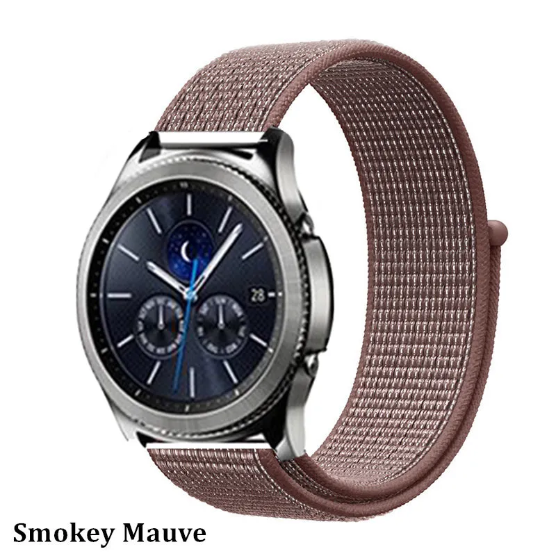 smokey mauve 38 20 мм/22 мм длина браслета для Galaxy Watch 46 мм/42 мм/Активный 2 ремень samsung Шестерни S3 Frontier спортивный нейлоновый браслет huawei часы GT S2 42 46 мм - Цвет ремешка: smokey mauve 38
