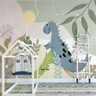 3d обои в скандинавском стиле для детской комнаты абстрактные Мультяшные динозавры из джунглей фон для детской комнаты Настенные бумаги домашний декор фрески
