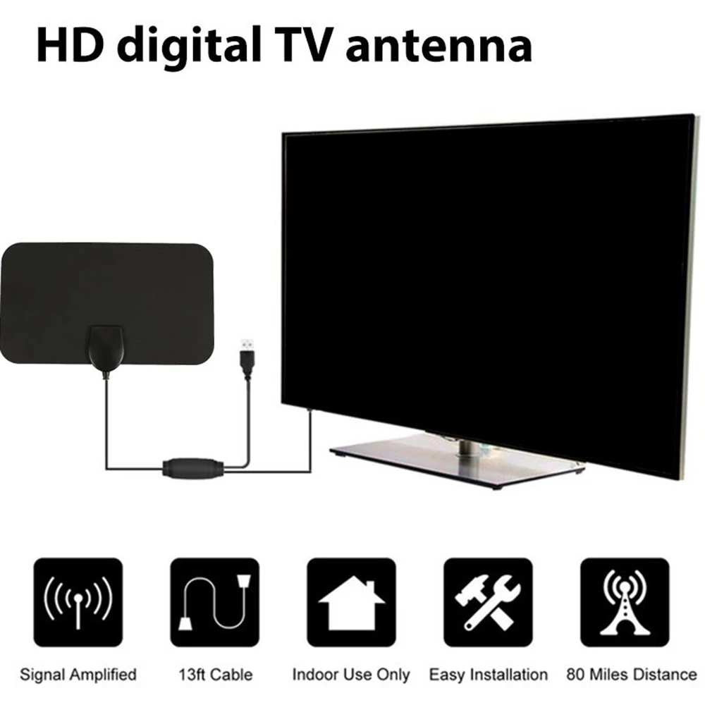 Новая телевизионная антенна цифровая HD Skywire 4K антена с tv 1080P усилителем сигнала Surf