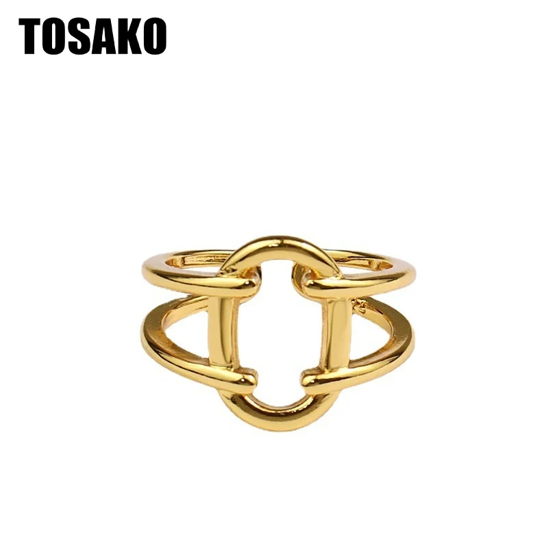

TOSAKO Rings Gold Color Hollow Opening Adjustable Women Fashion Jewelry