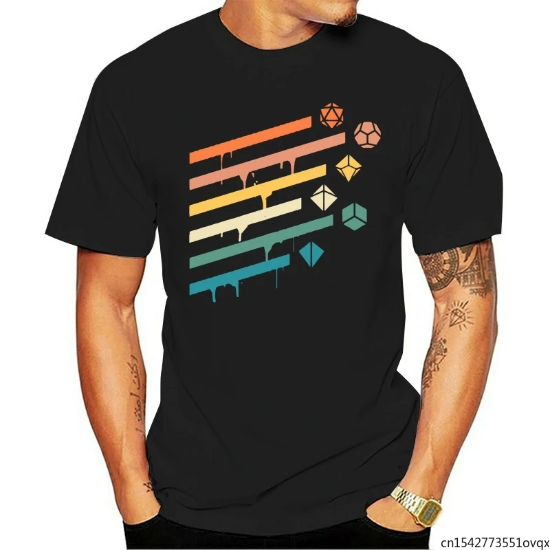 

Men Tshirt Polyhedral Dice Set TRPG Tabletop RPG Gaming Addict Critical Role T Shirt Printed Unisex Tee