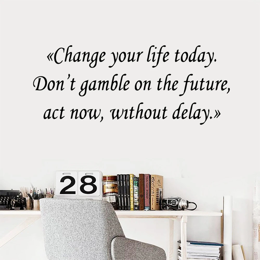 Красочная наклейка с изменением вашей жизни на стену украшение модная для