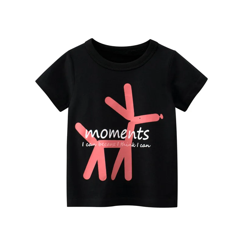 

27KIDS Children's Clothing 2021 Summer New Children's Short-sleeved T-shirt Girls Cotton Half-sleeved Baby Clothes 1-9T