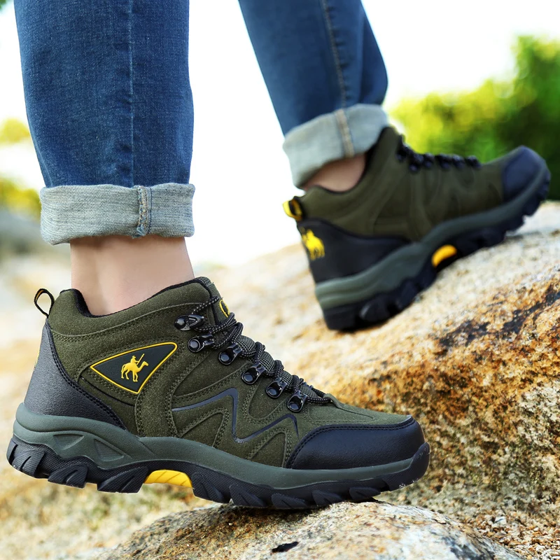 Резиновая Мужская походная обувь Уличные водонепроницаемые ботинки в лесном