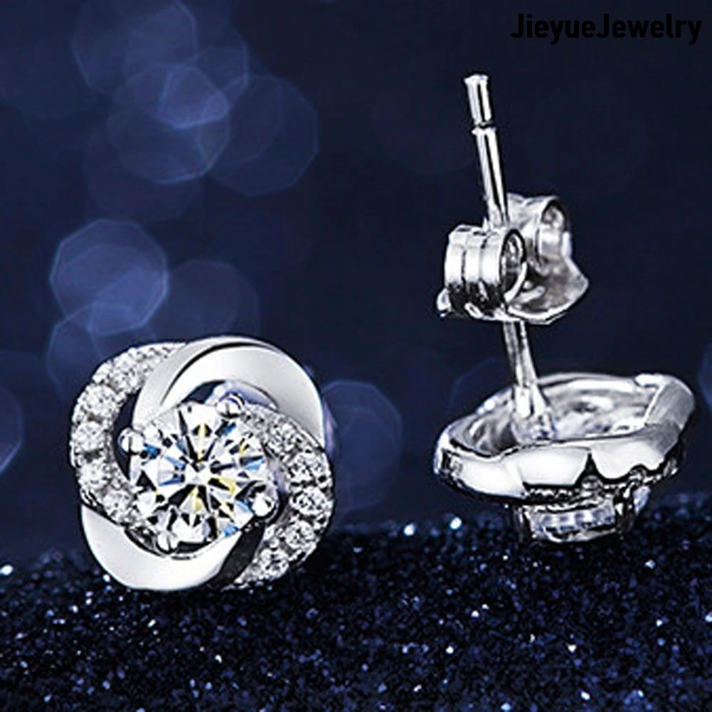 Новое поступление элегантный покрытием Клевер в форме женщина серьги ювелирные