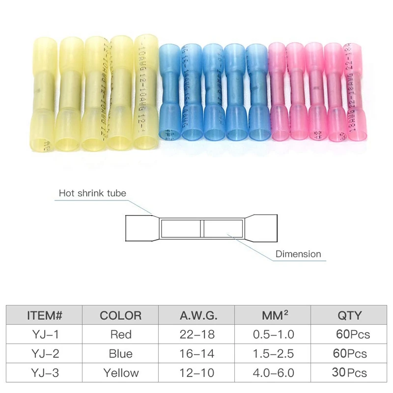 150 шт комплект соединителей провода соединители Водонепроницаемые