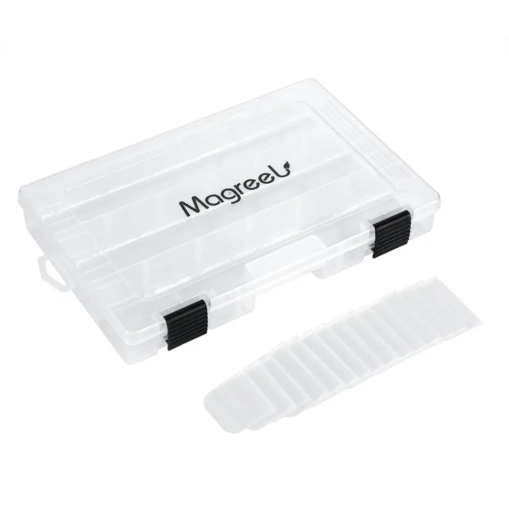 Magreel 3packs Fishing Tackle Box Transparent Fish Boxes with Adjustable Dividers Gear Bags 3600 3700 | Спорт и развлечения