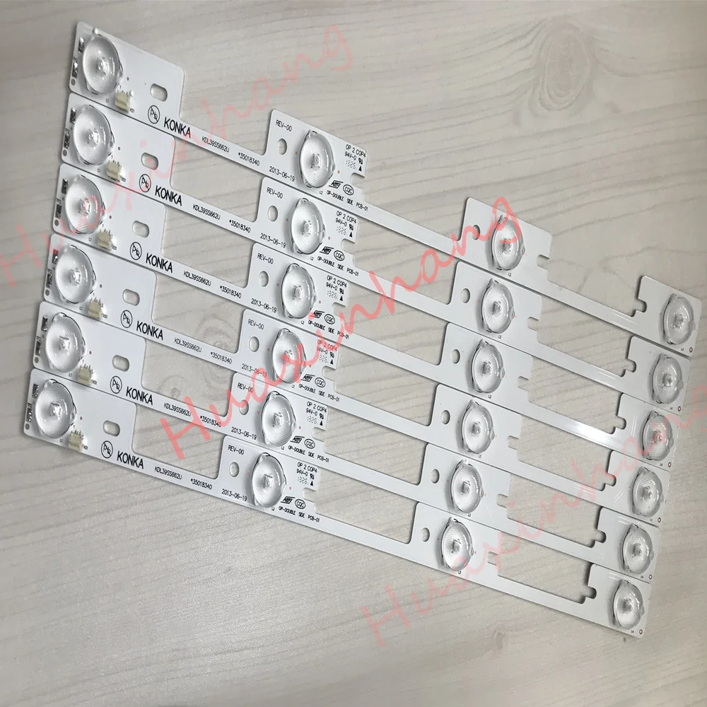100 штук 4 светодиодный s * 6V Светодиодная подсветка для бара Konka 39 дюймов ТВ KDL39SS662U