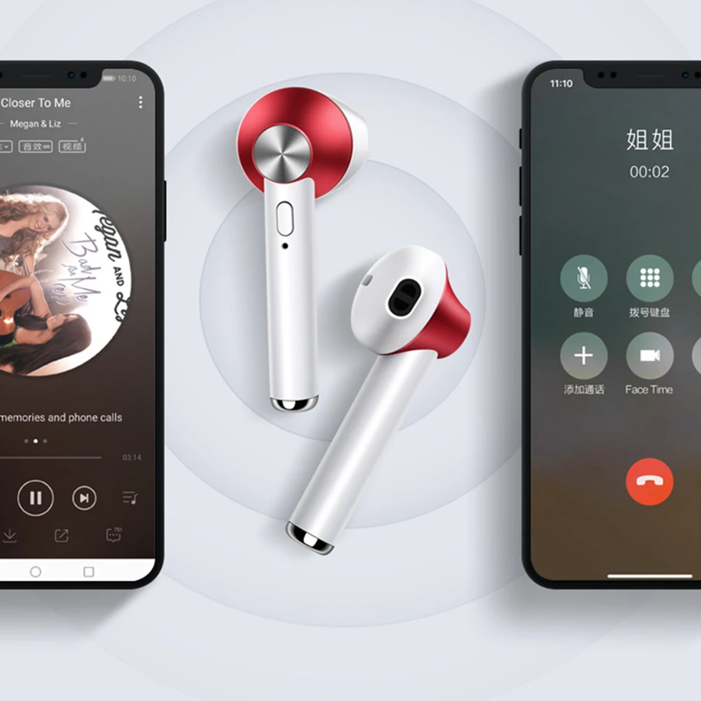 TWS D012 Bluetooth наушники с микрофоном стерео беспроводные шумоподавлением спортивные